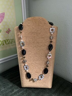 Premier Designs Black and Silver Statement Necklace #PDNK1